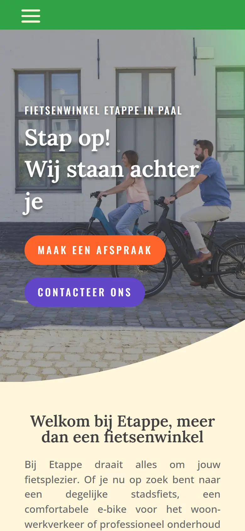 Etappe, sur mobile