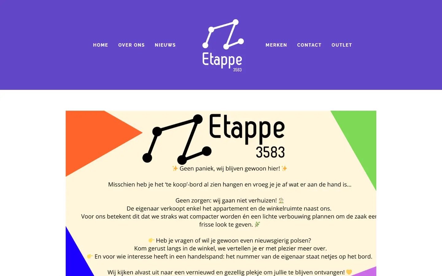 Etappe, avant