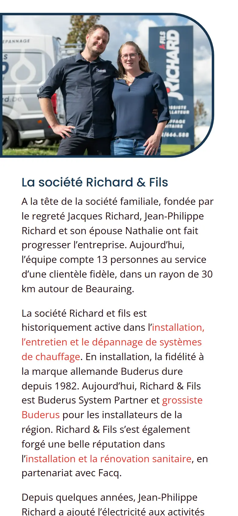 Richard et Fils, sur mobile